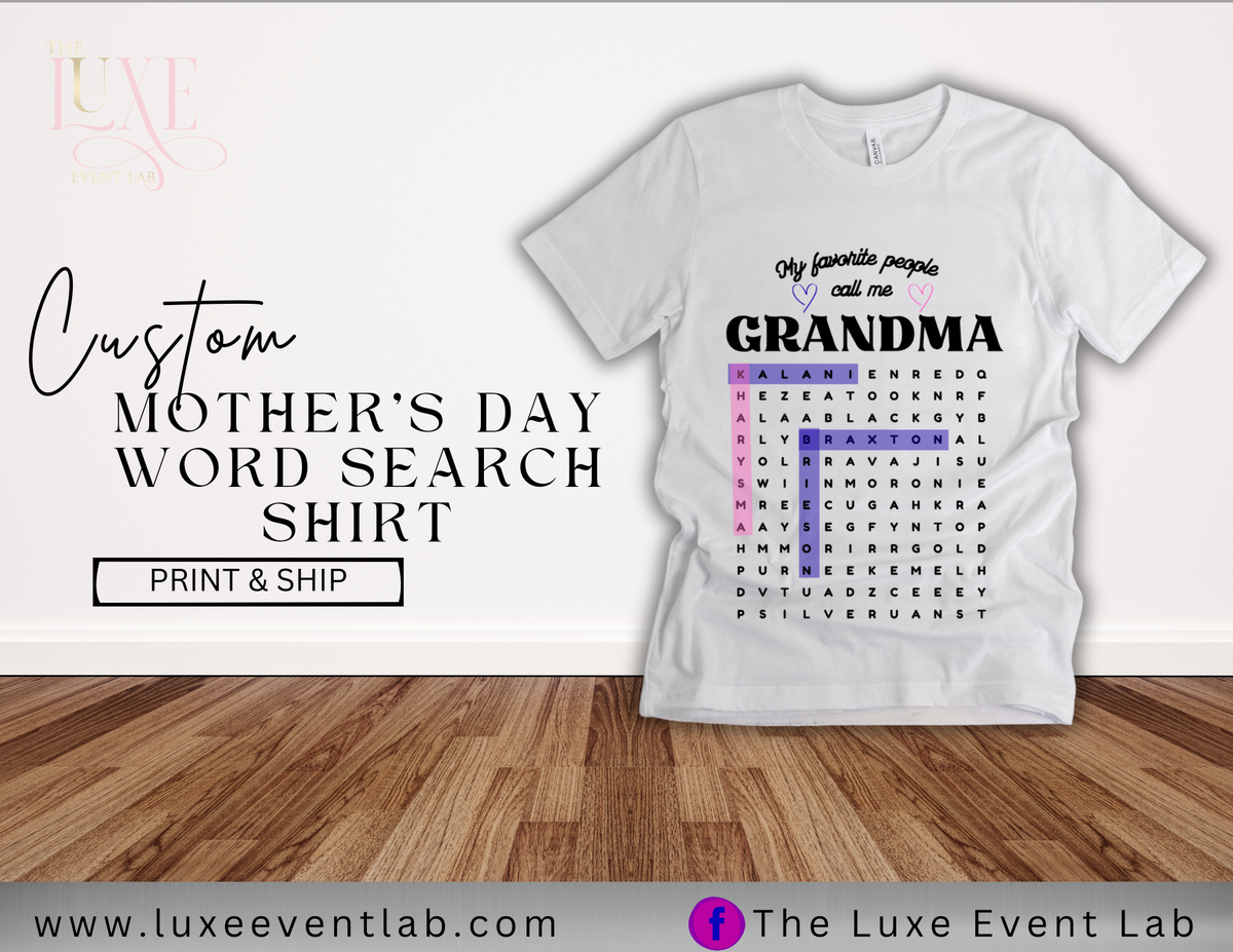 Mothers Day Word Search Shirt