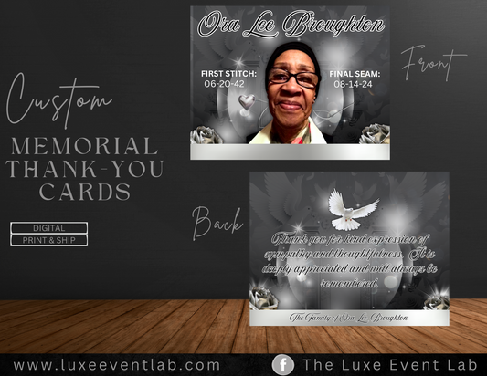 Custom Memorial Thank You Card